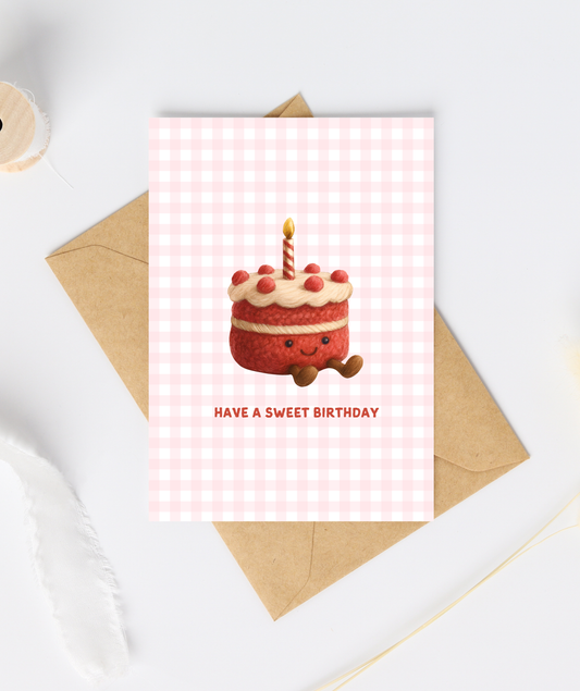 Have A Sweet Birthday Greeting Card | Plushie Card
