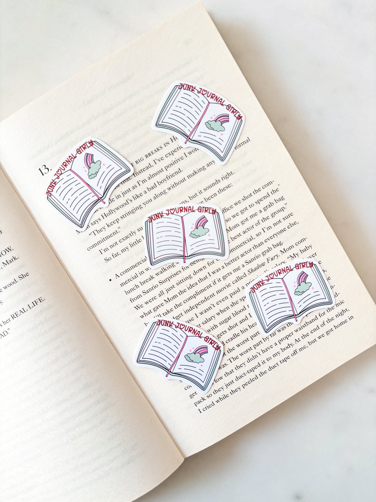 Junk Journal Girly Book Sticker