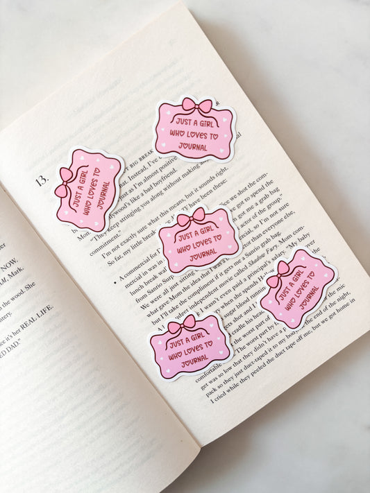 Just A Girl Who Loves To Journal Sticker