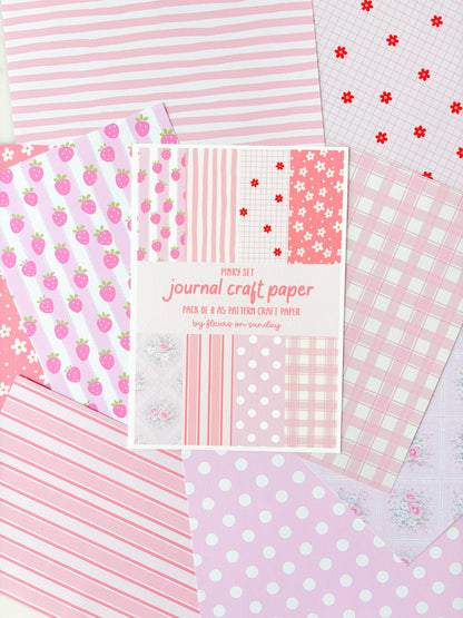Pink Journal Craft Paper | Junk Journal Crafting Paper