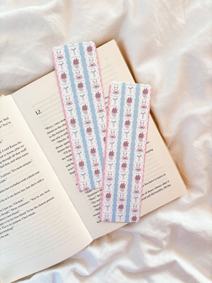 Sweet Spring Rabbit Bookmark | Bunny Coquette Bookmark