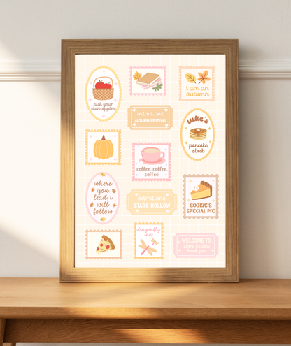 SH Fall Stamps Art Print