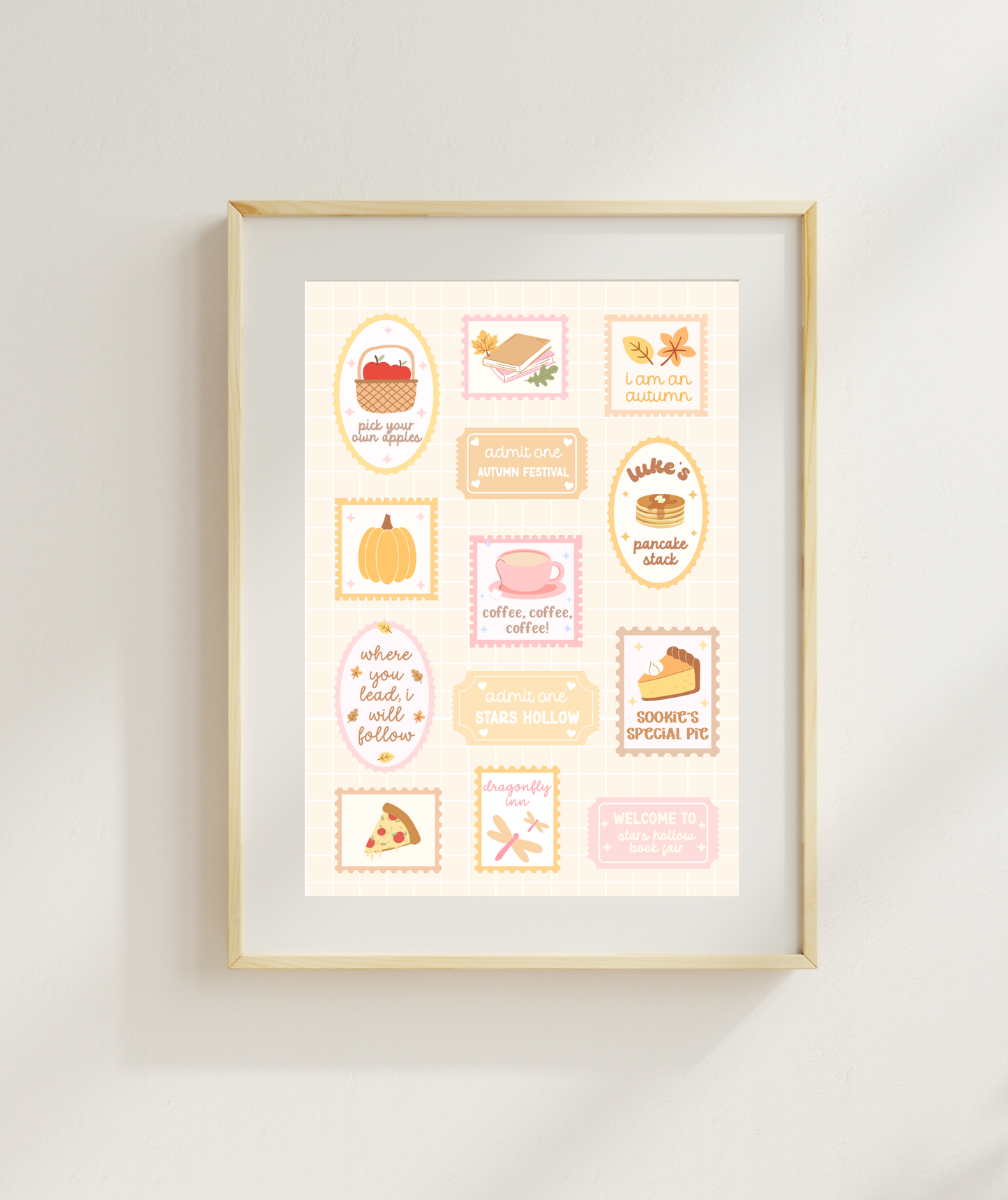 SH Fall Stamps Art Print