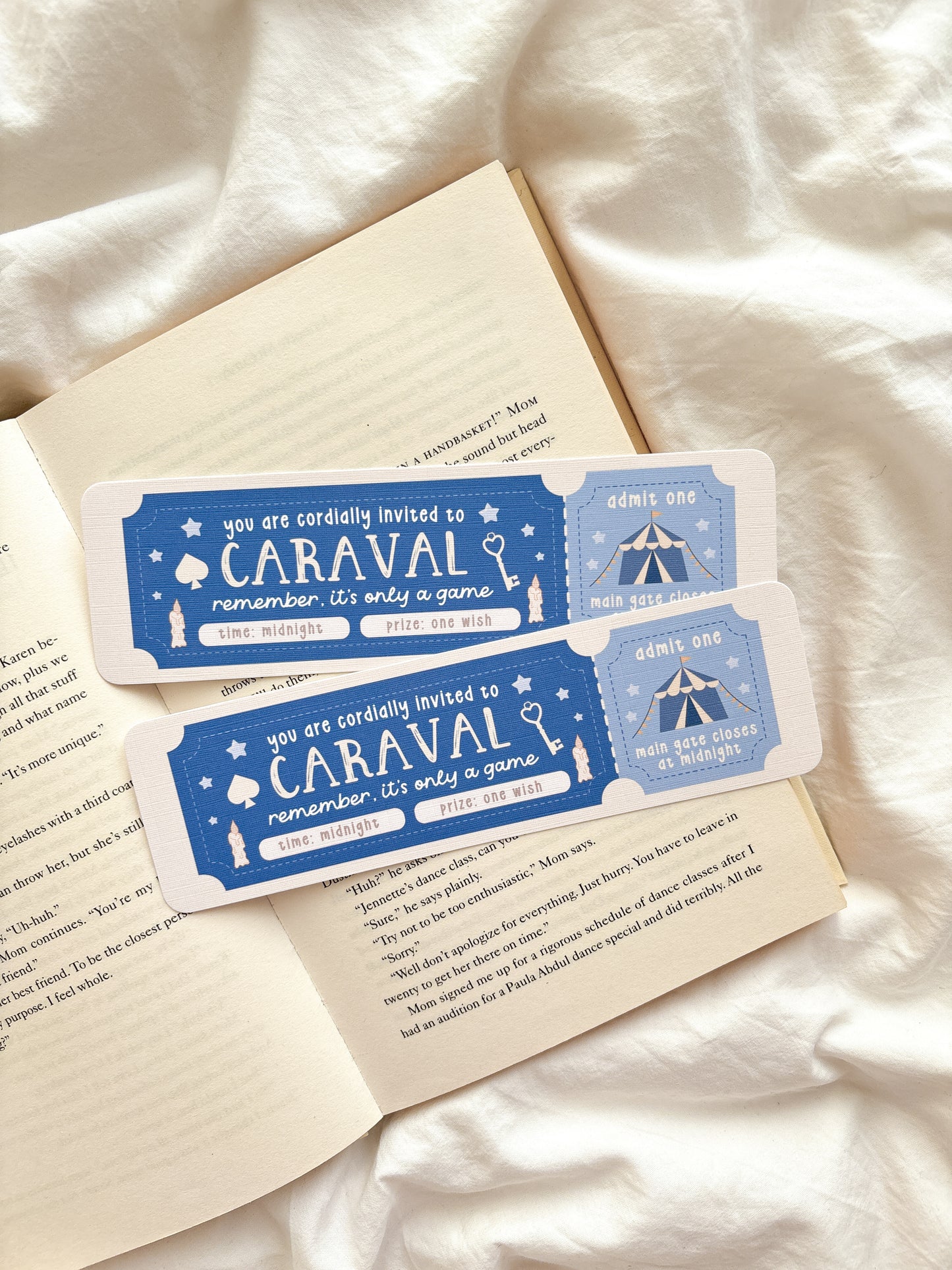 Caraval Ticket Bookmark | Fantasy Bookmark