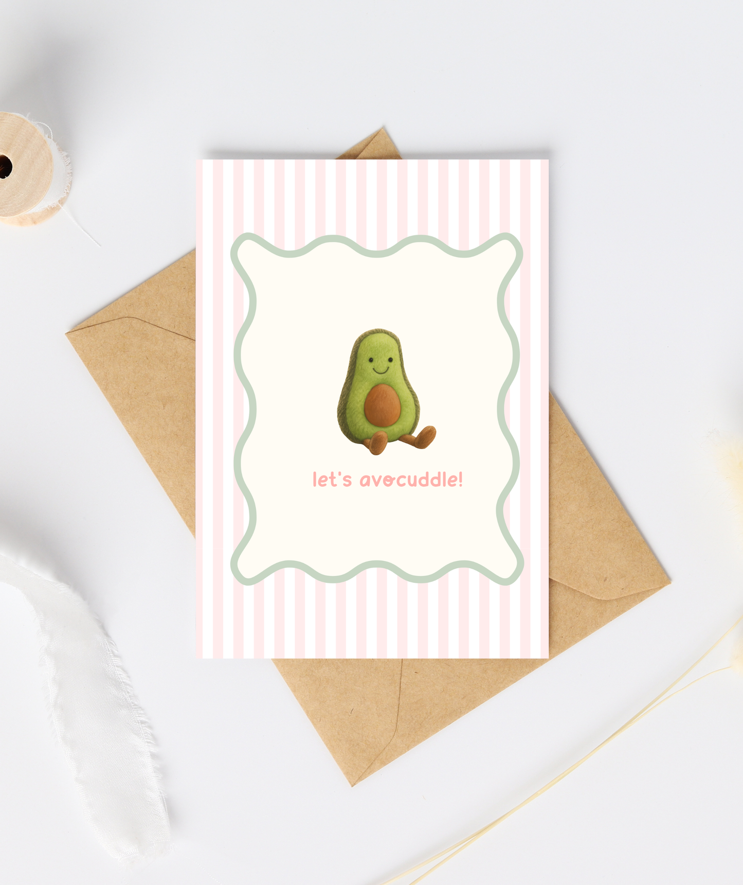 Let's Avocuddle Greeting Card | Avocado Card