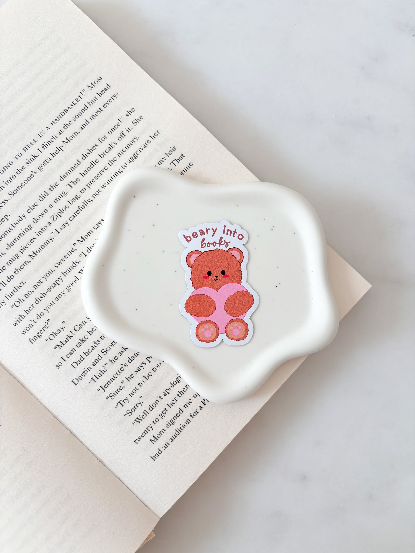 Beary Into Books Sticker | Teddy Bear Sticker