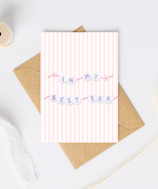 In My Best Era Greeting Card | Friendship Bracelet Card