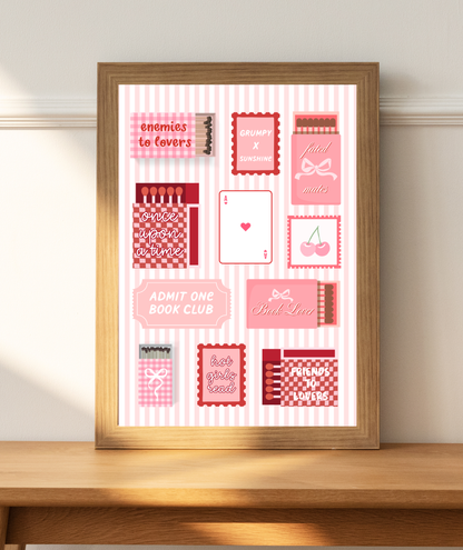 Romance Matchbox Art Print | Romance Reader Poster