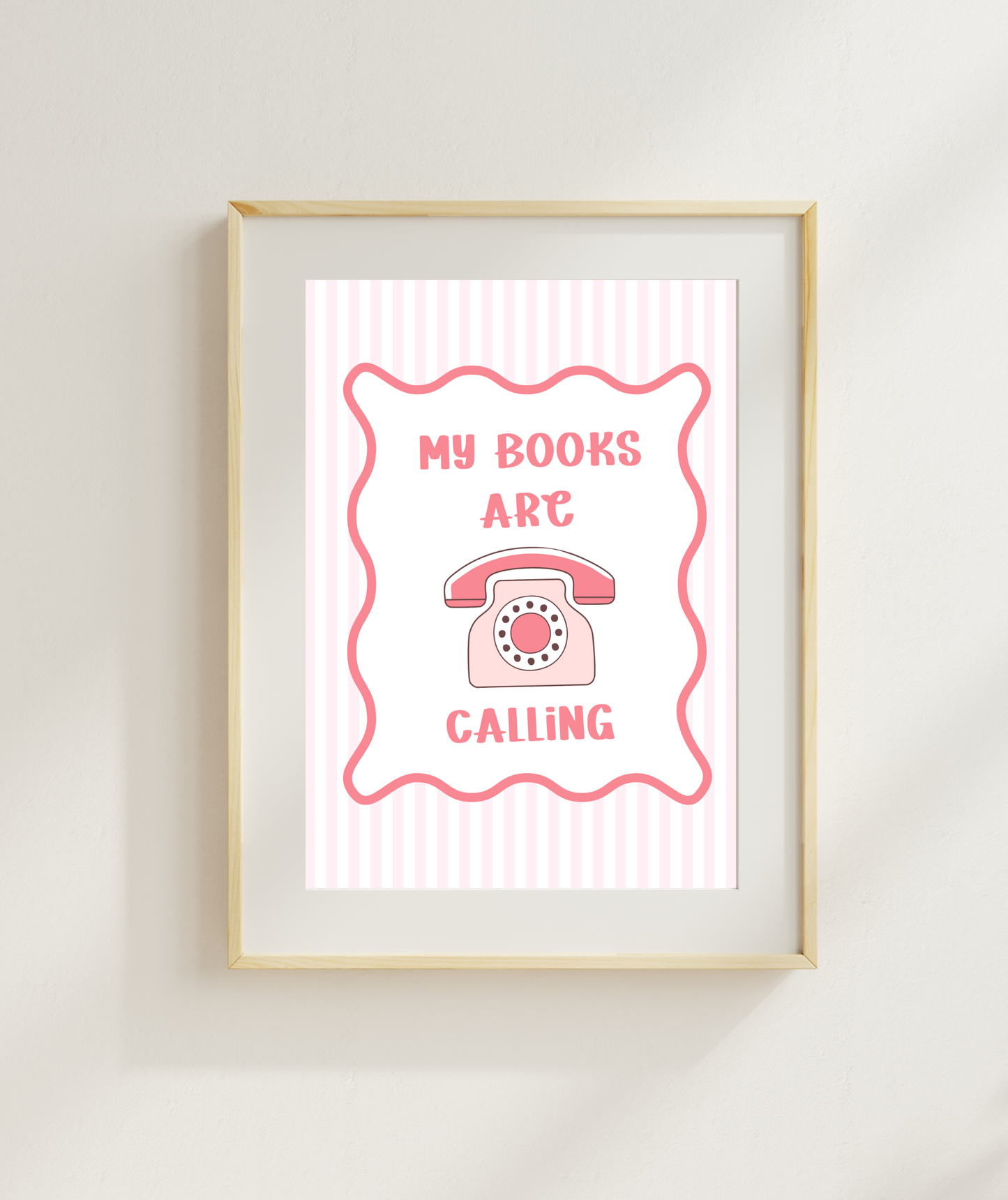 My Books Are Calling Art Print