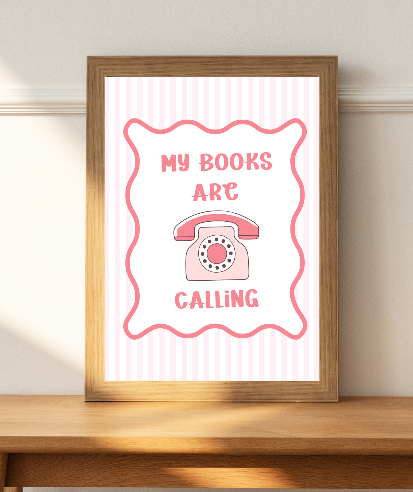 My Books Are Calling Art Print