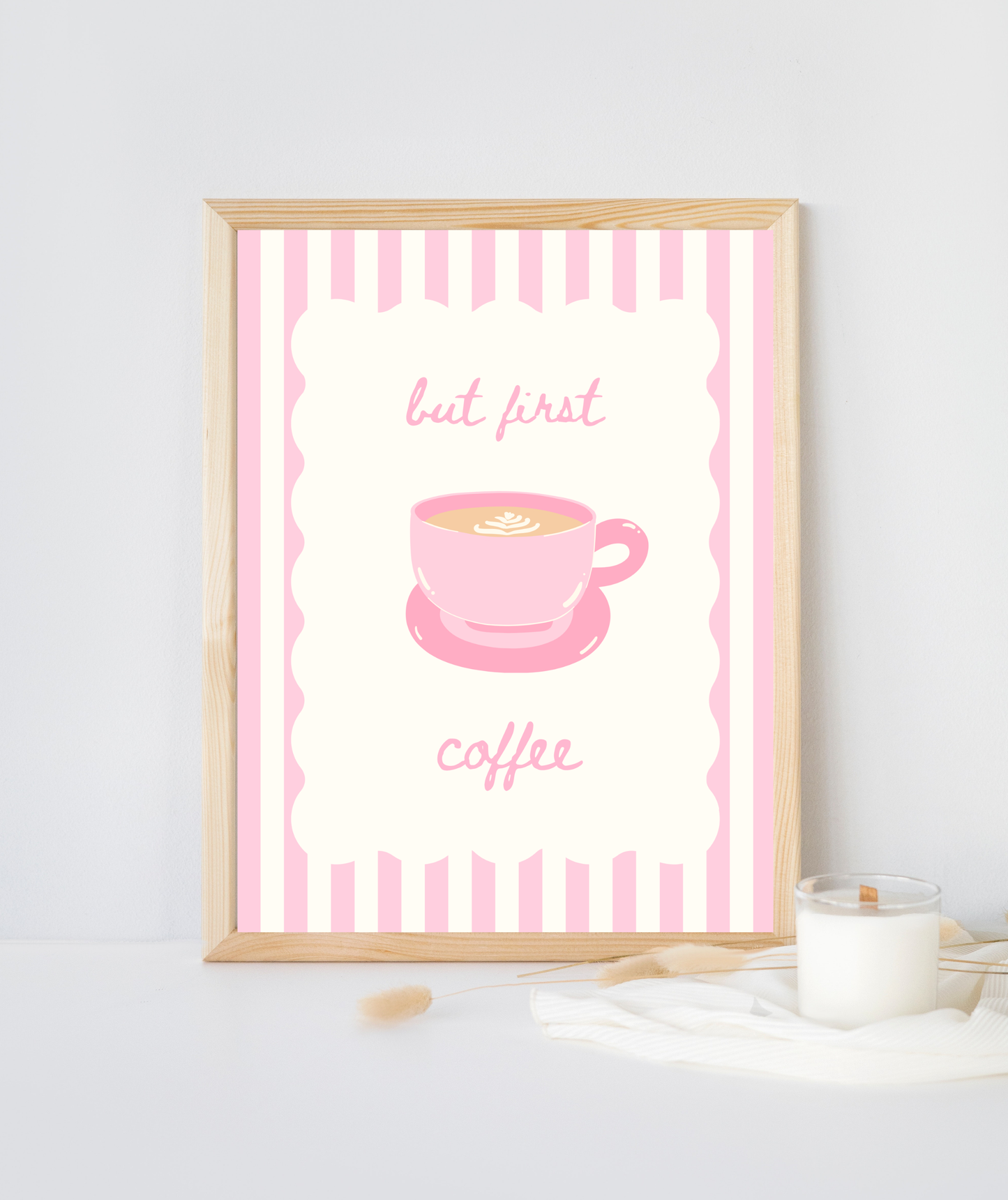 But First Coffee Art Print | Cute Coffee Poster