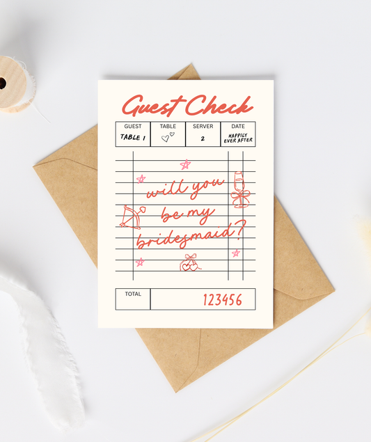 Will You Be My Bridesmaid Card