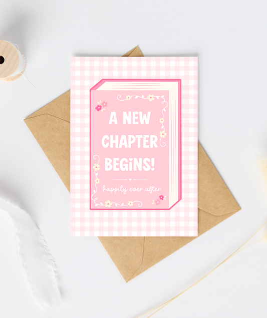 A New Chapter Begins Book Card