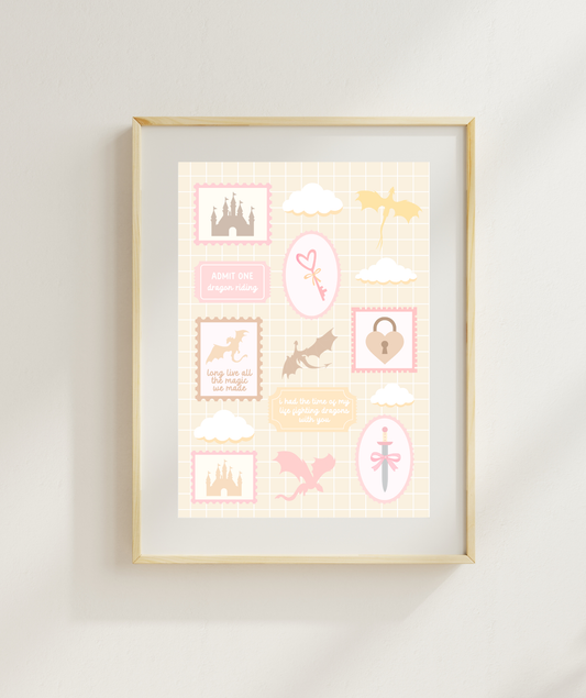 Fighting Dragons With You Art Print