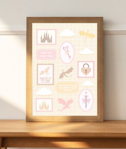 Fighting Dragons With You Art Print