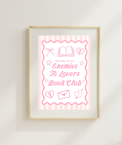 Enemies To Lovers Book Club Art Print