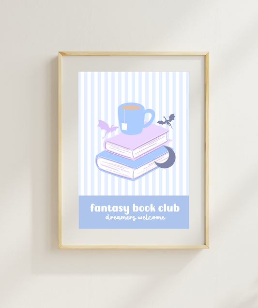Fantasy Book Club Art Print