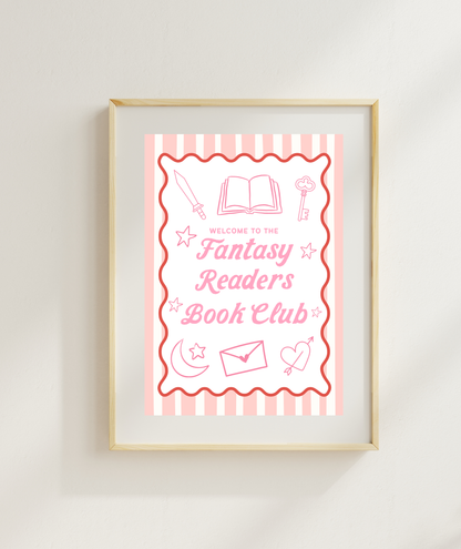 Fantasy Readers Book Club Art Print