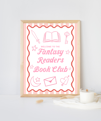Fantasy Readers Book Club Art Print