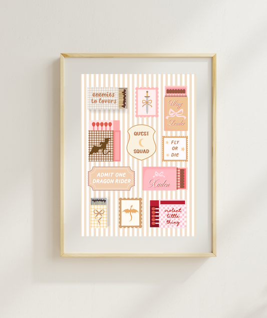 Wing Leader MatchBox Art Print | Dragon Rider Poster