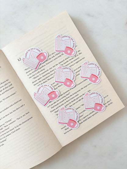 Fuelled By Tea & Books Sticker