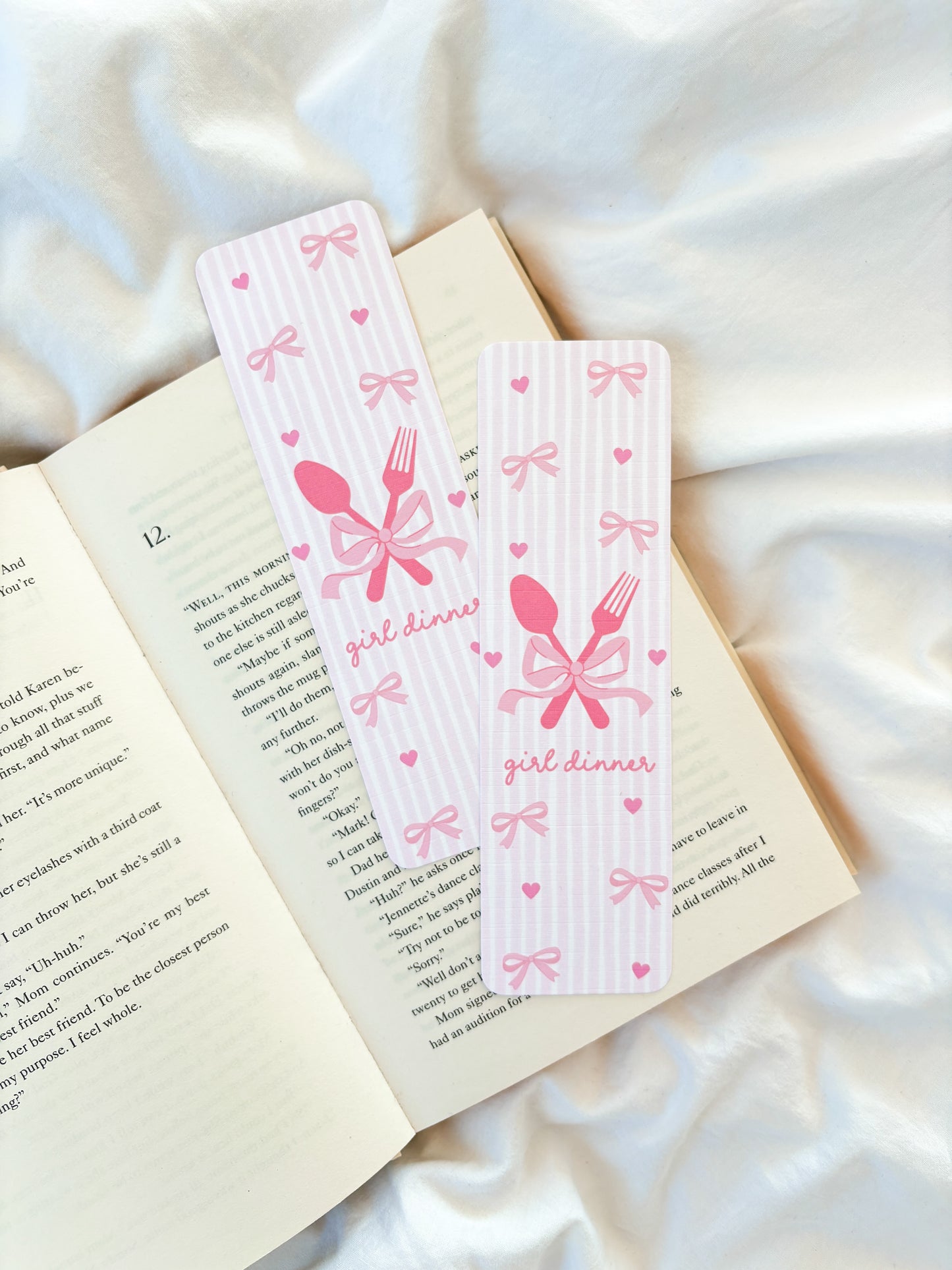 Girl Dinner Bookmark | Booktok Bookmark