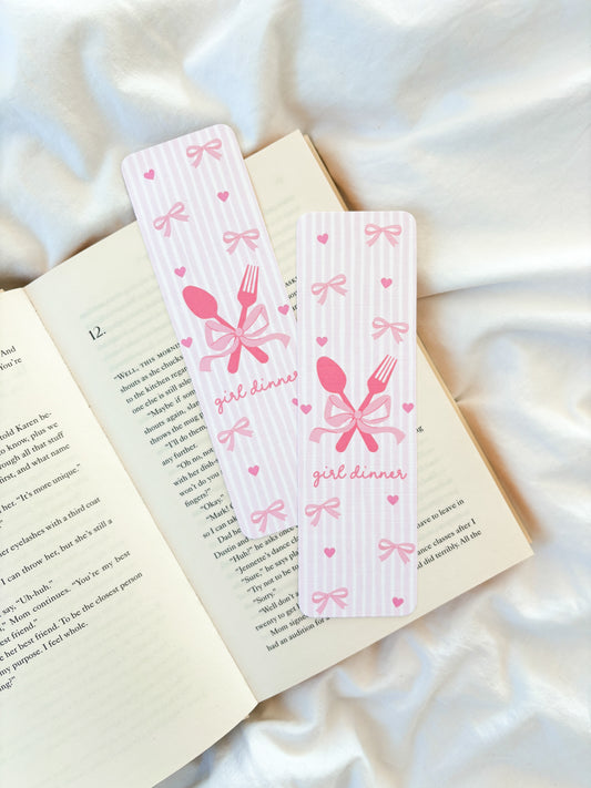 Girl Dinner Bookmark | Booktok Bookmark
