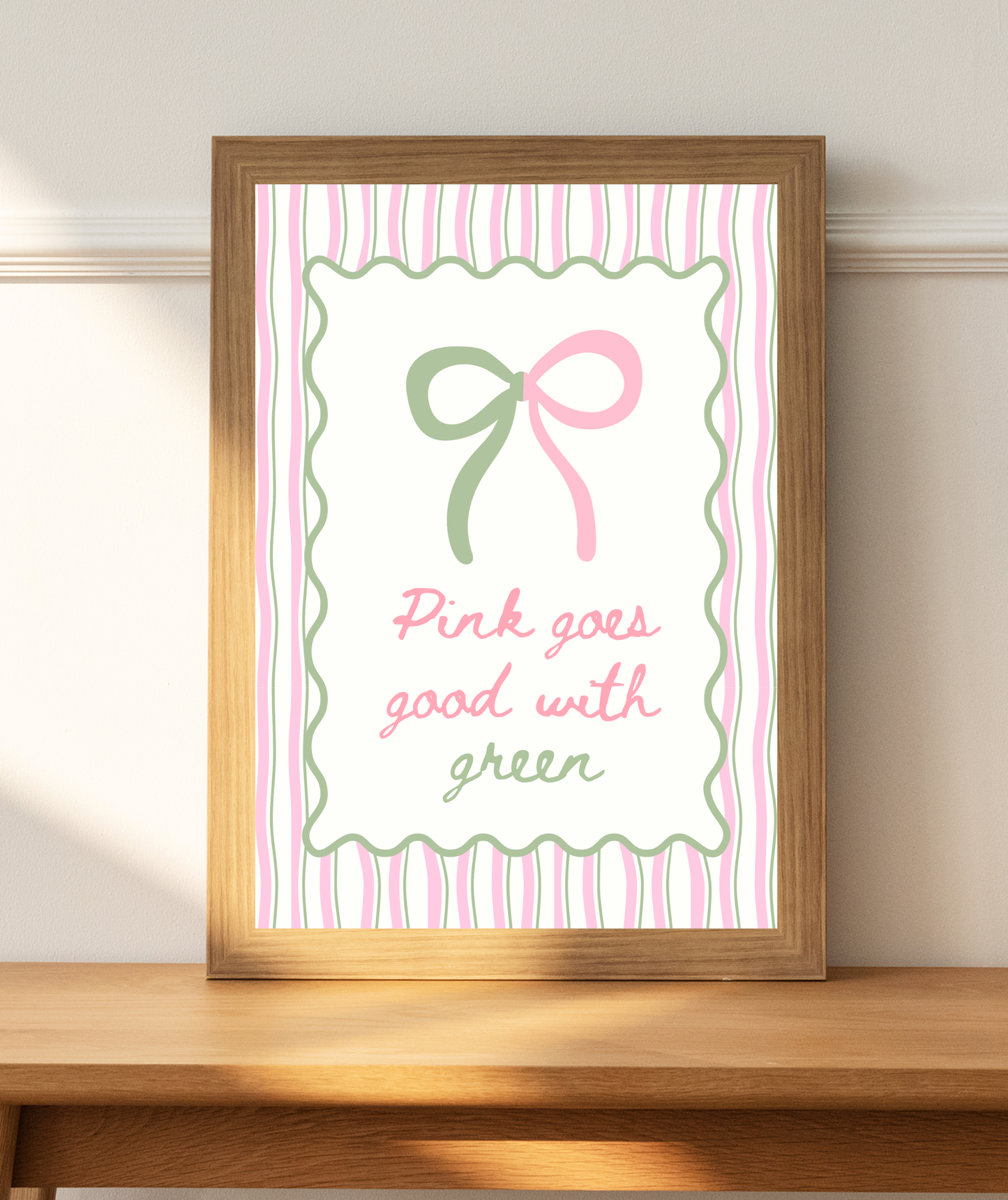 Pink Goes Good With Green Art Print