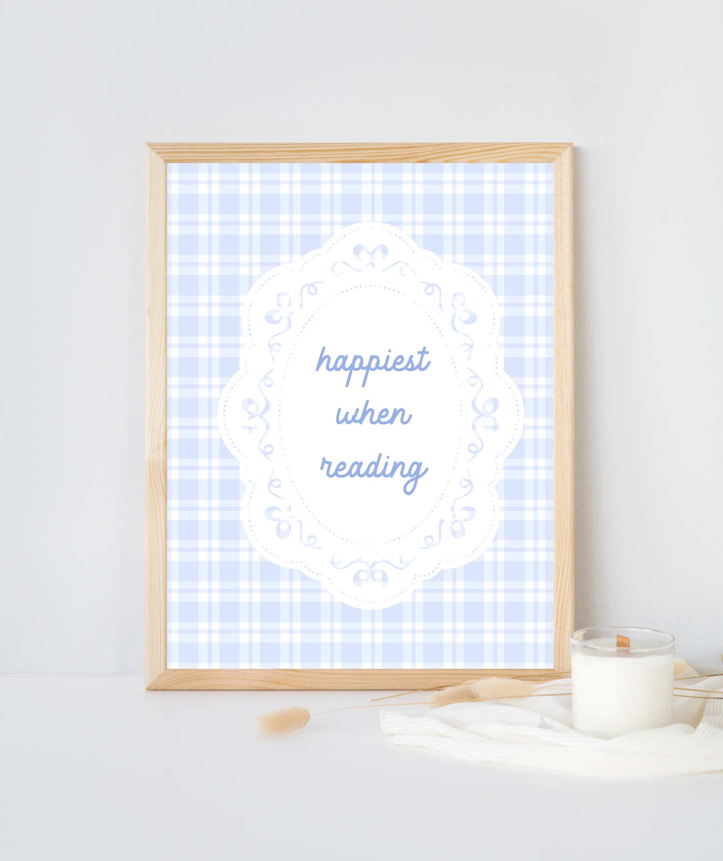 Happiest When Reading Art Print | Library Art Print