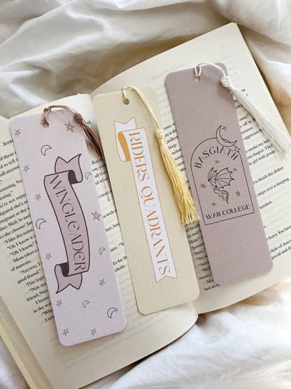 Fourth Wing Bookmark | Basgiath War College Bookmark | Riders Quadrant Bookmark