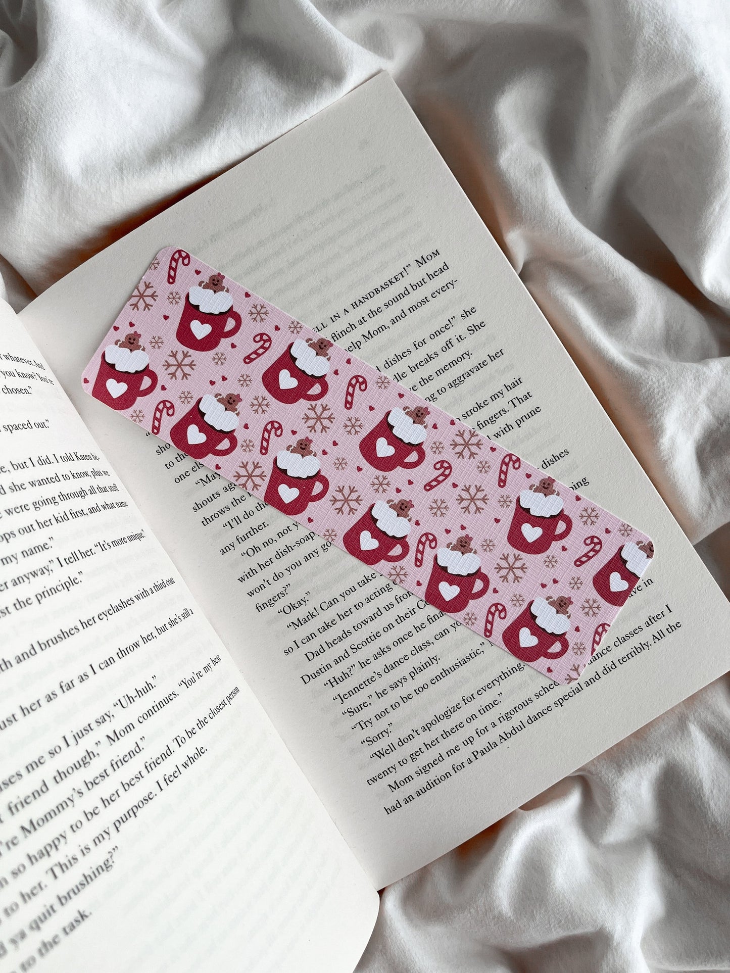 Candy Cane Cafe Book Club Bookmark | Cute Winter Bookmark