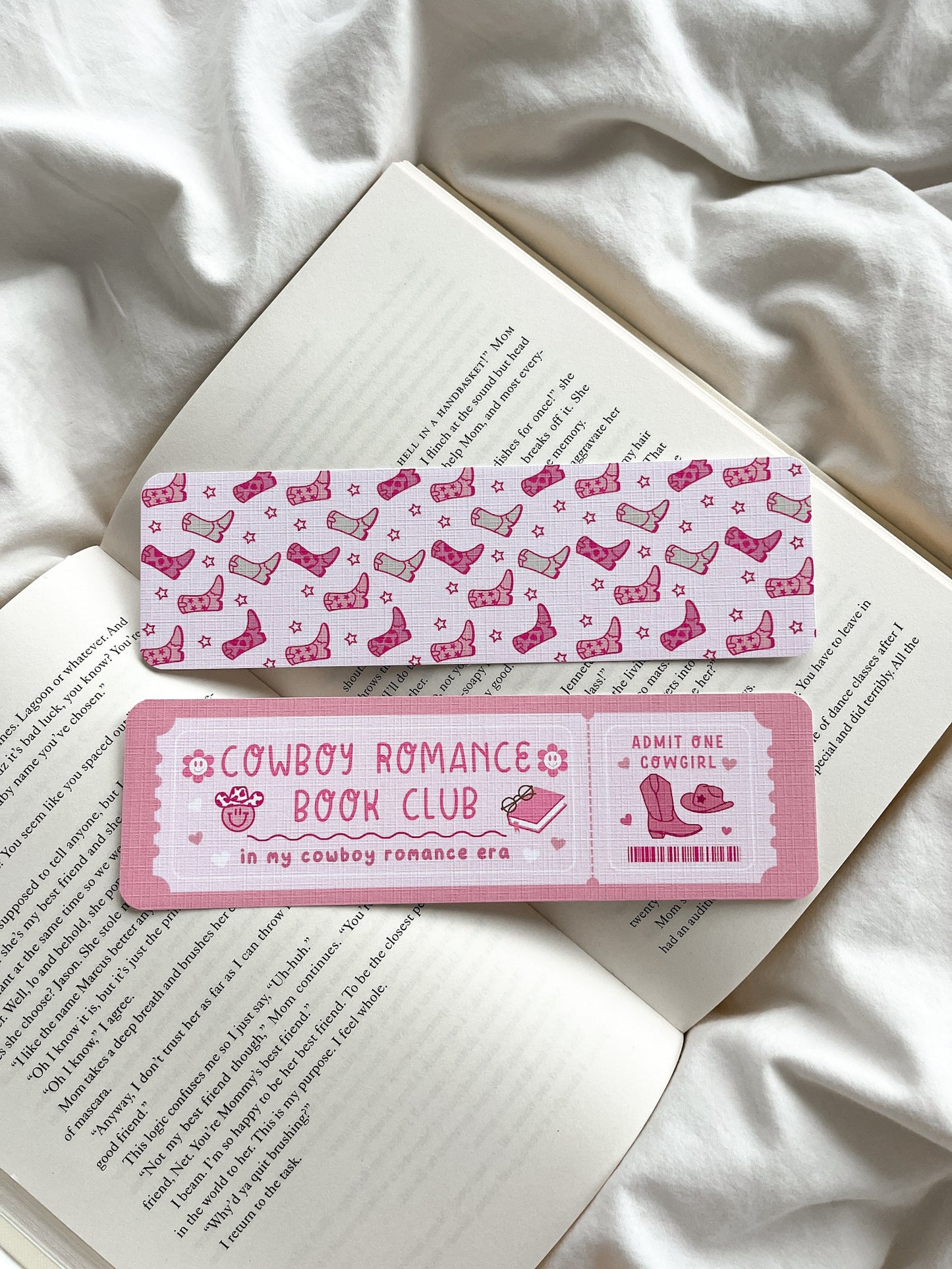 Cowboy Romance Book Club Bookmark Ticket | Bookmark Ticket Bookmark