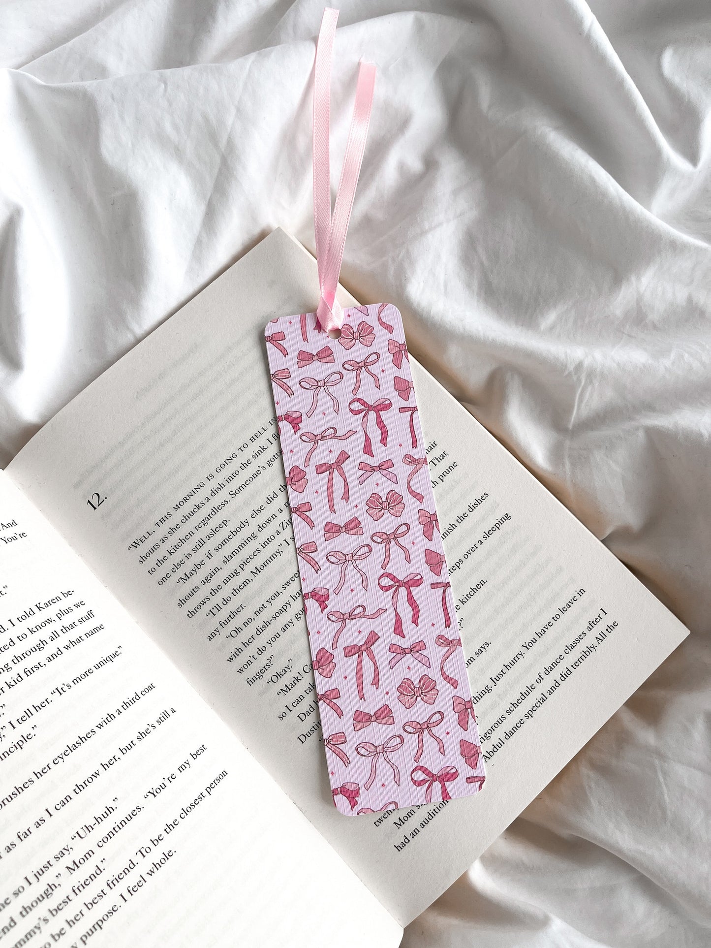 Buy Me Books And Tell Me I’m Pretty Bookmark | Coquette Bow Bookmark