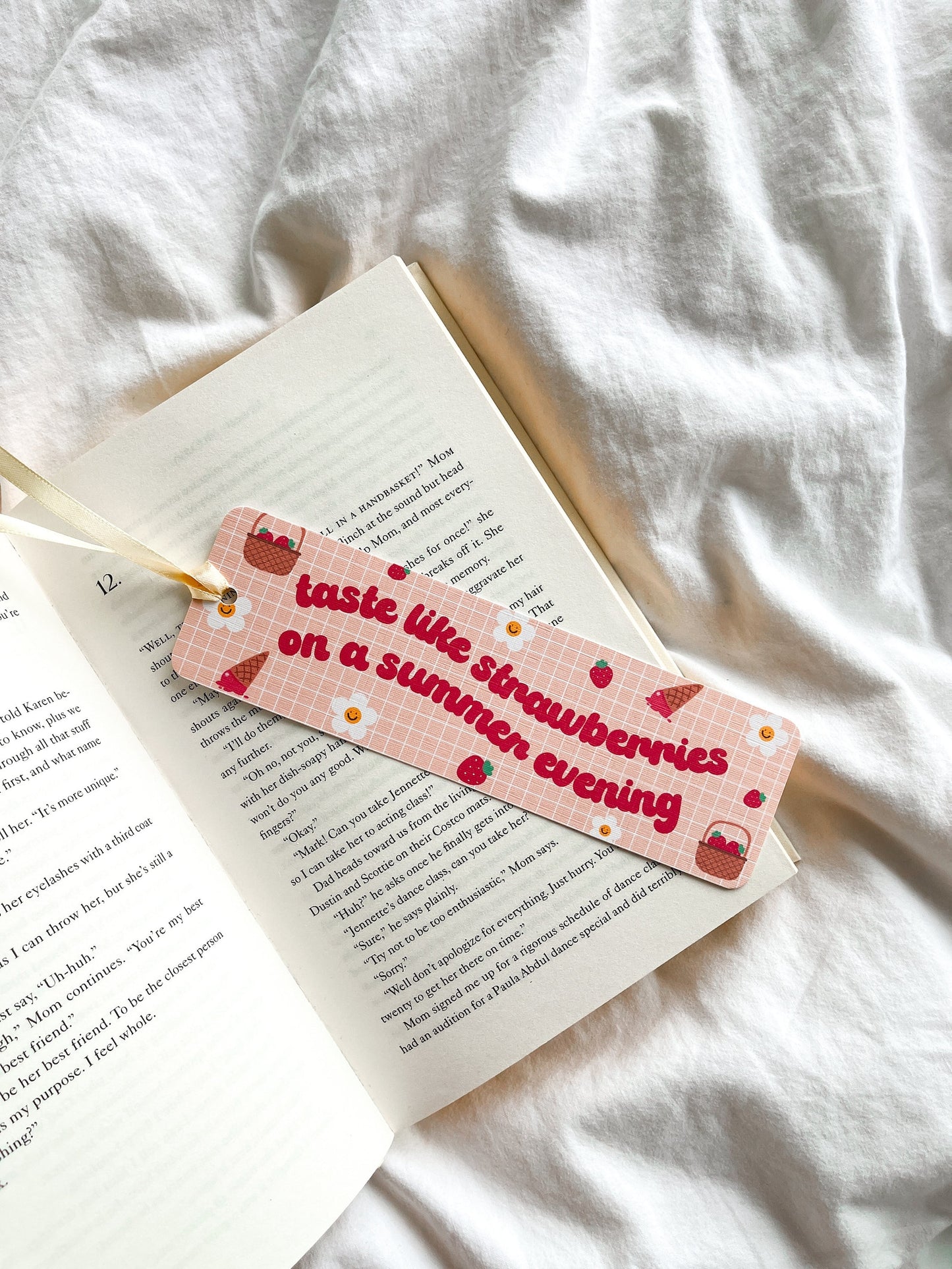 Strawberries Bookmark | Tastes Like Strawberries On A Summer Evening Bookmark