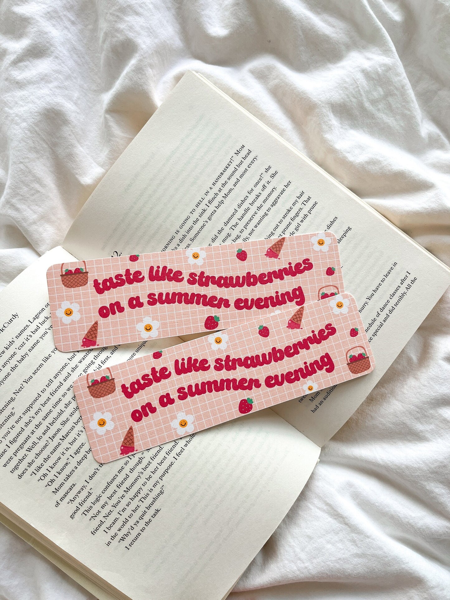 Strawberries Bookmark | Tastes Like Strawberries On A Summer Evening Bookmark