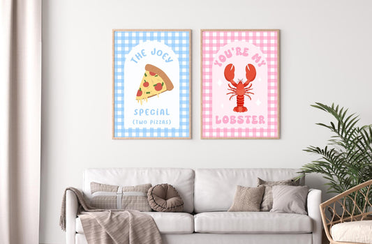 You're My Lobster Wall Art Decor | Friends TV 90s Nostalgic Wall Art