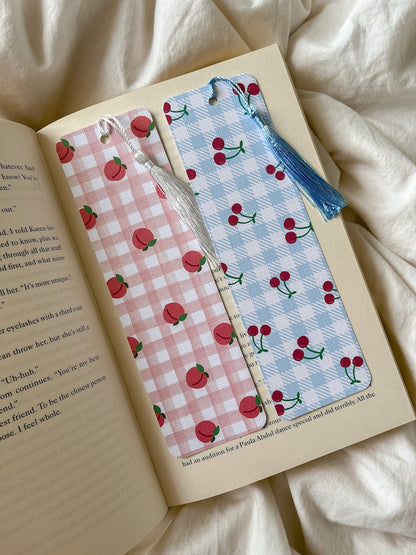 Cute Cherry Peach Bookmark | Keep Driving Bookmark