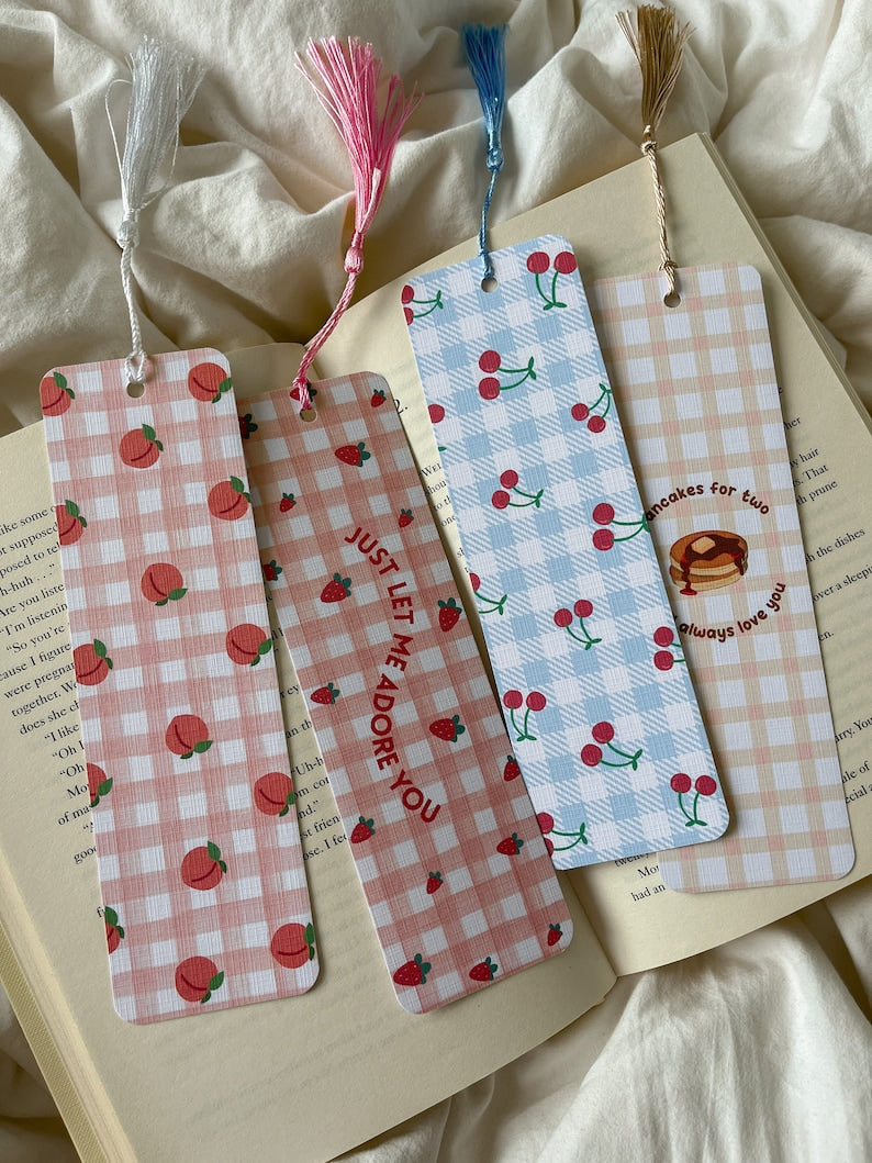 HS Lyrics Bookmarks | Cute Cherry Peach Bookmark | Keep Driving Bookmark