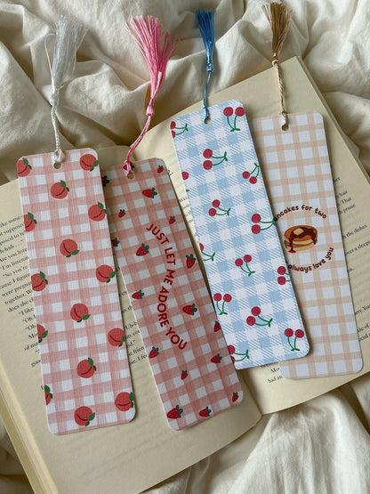 Cute Cherry Peach Bookmark | Keep Driving Bookmark