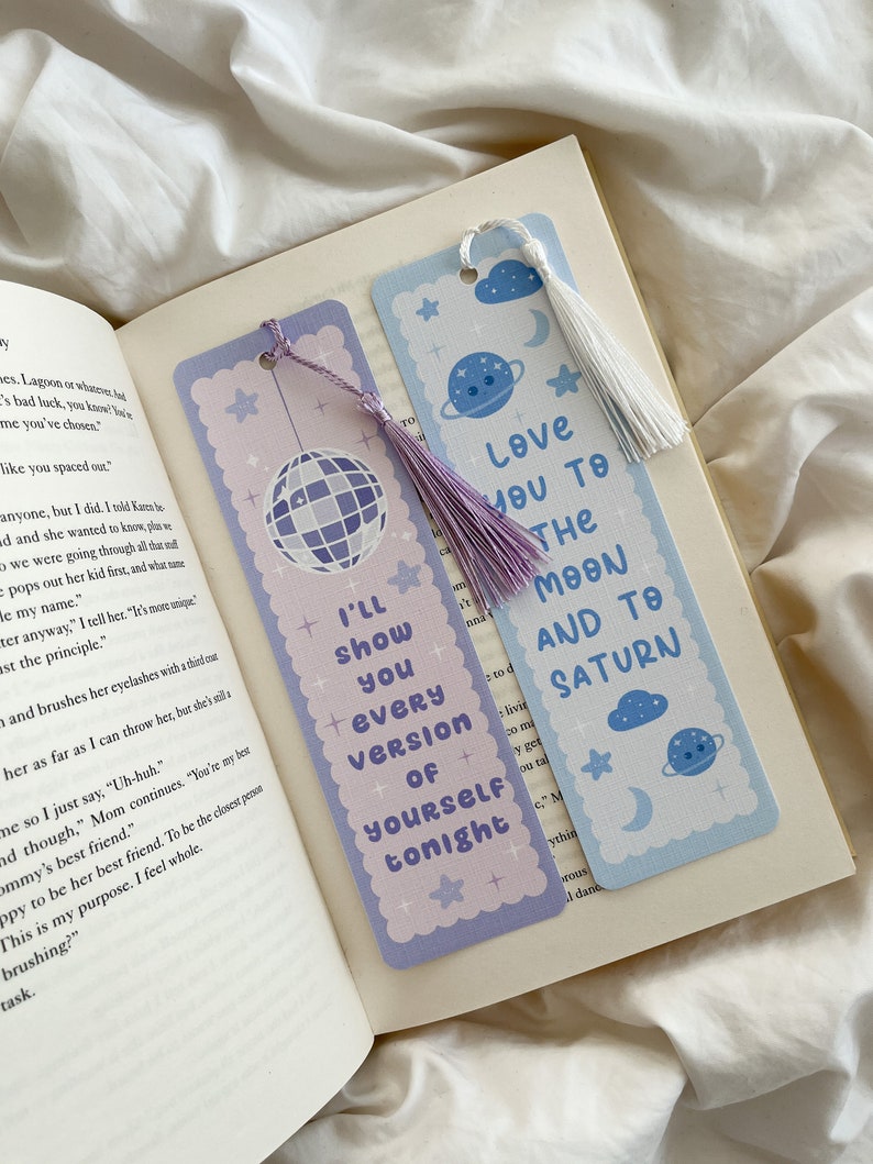 Mirrorball Bookmark | Seven Lyrics Bookmark | Pastel Bookmarks