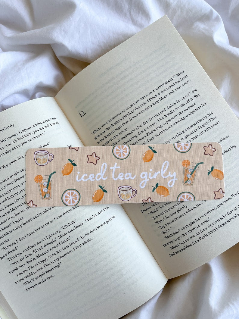 Iced Lemon Tea Bookmark | Afternoon Tea Girly Bookmark