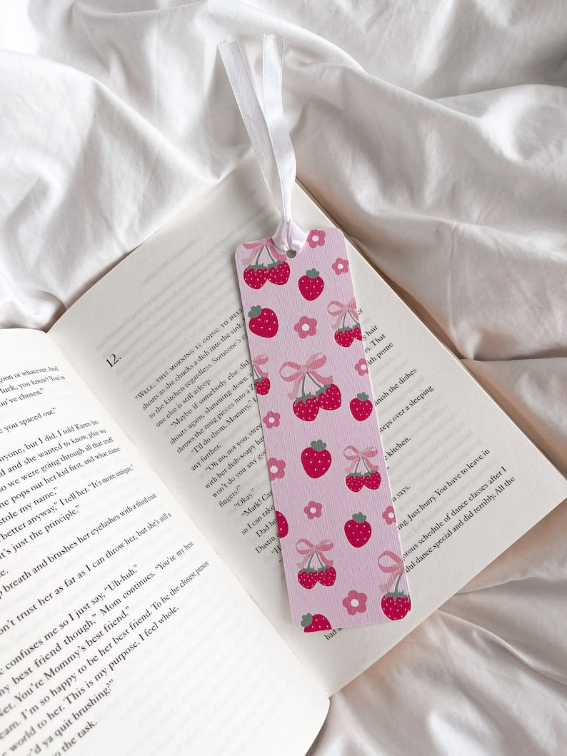 Reading Is My Jam Bookmark | Strawberry Bookmark