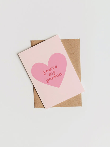 You're My Person Card / Cristina and Meredith Grey's Anatomy Quote Card