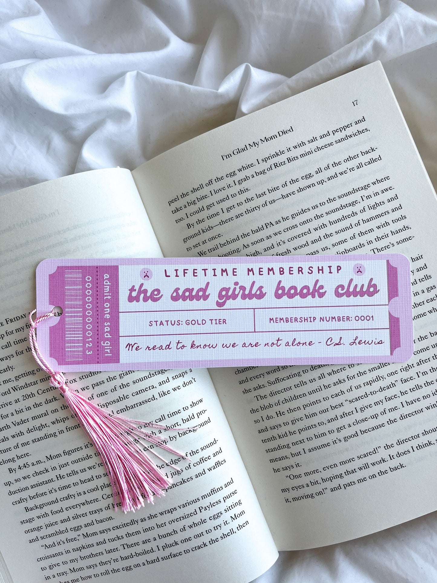 The Sad Girls Book Club Bookmark