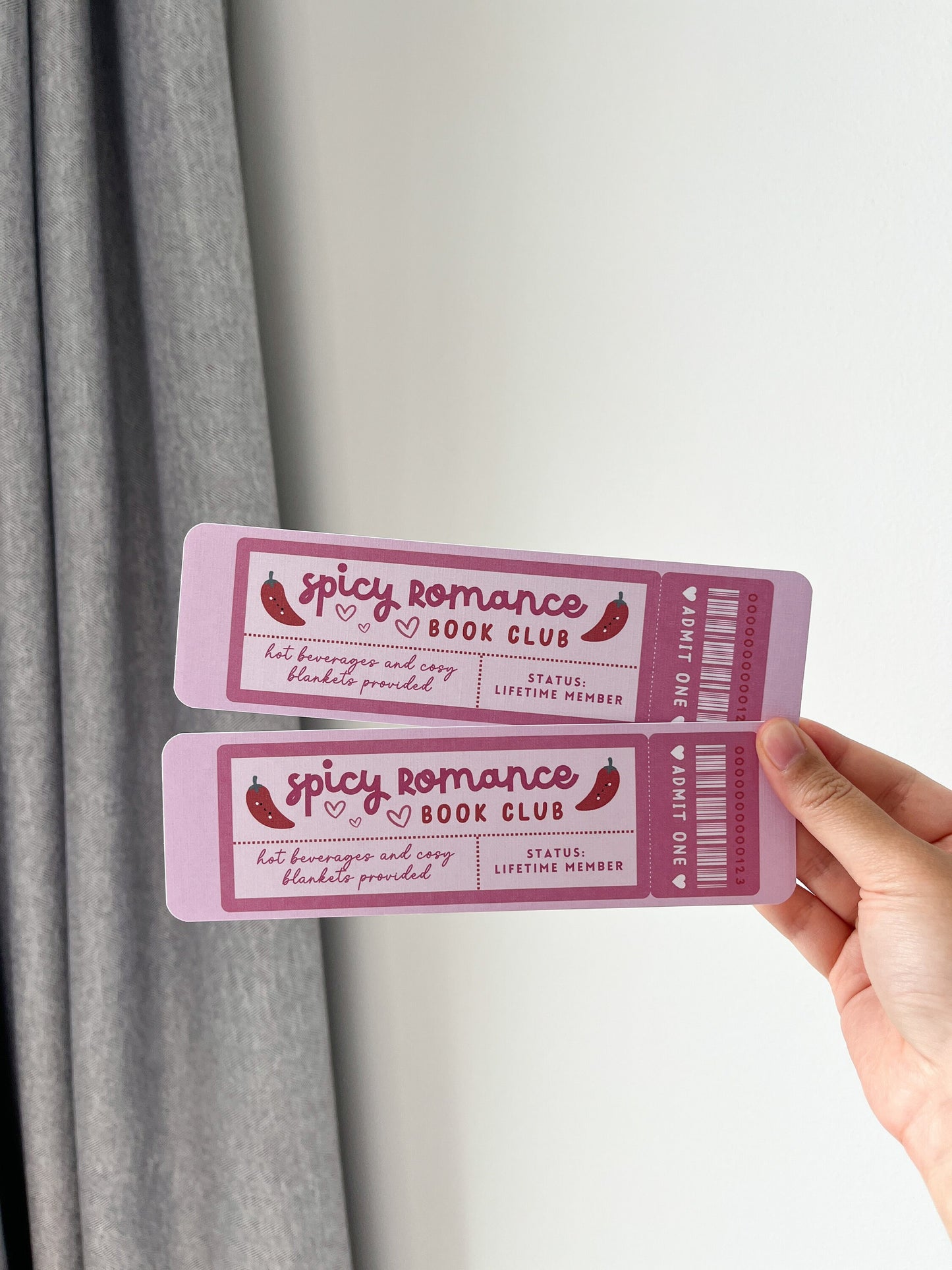 Spicy Romance Book Club Bookmark Ticket