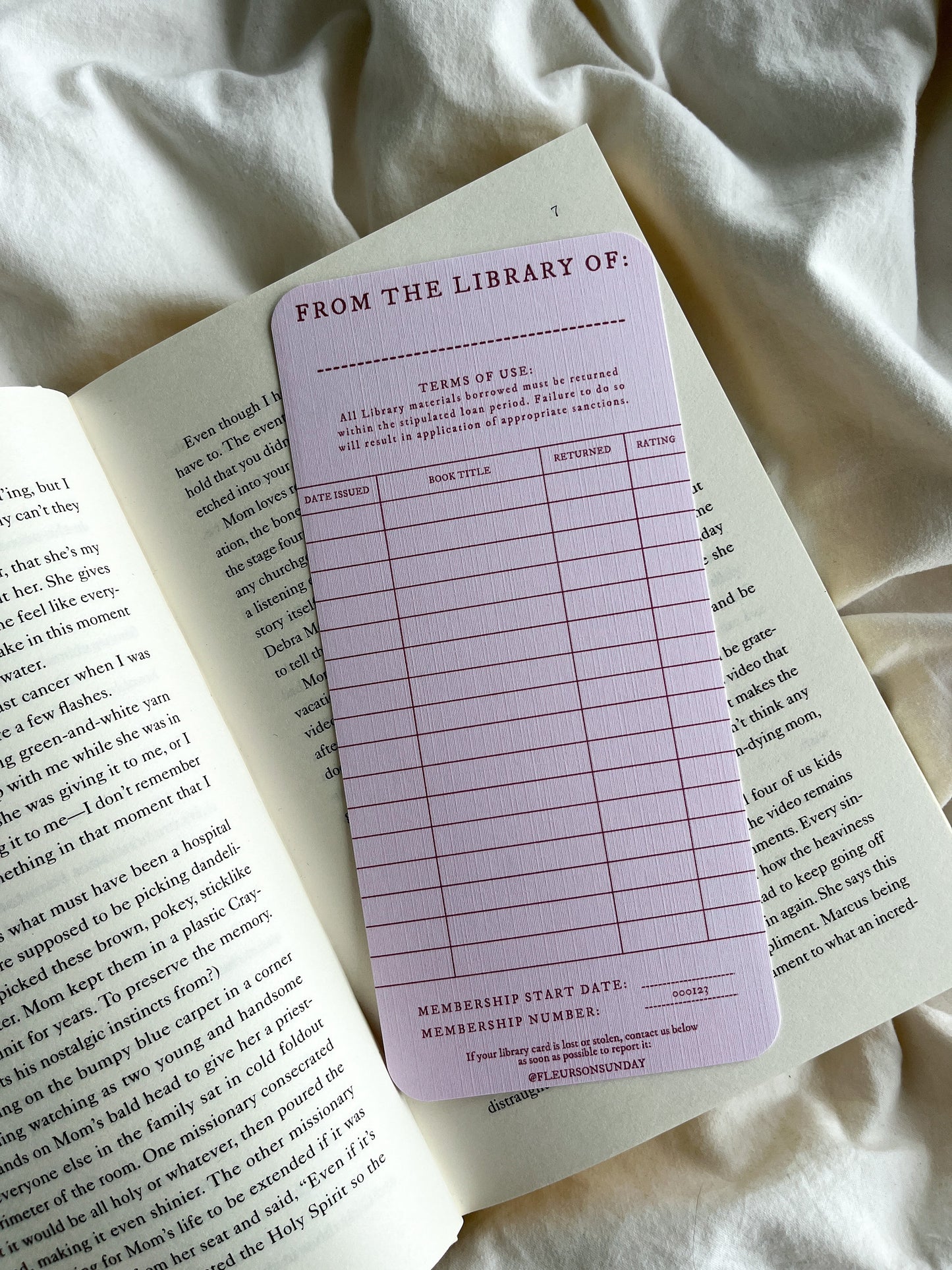 Reading Tracker | Vintage Library Card | Reading Record Log