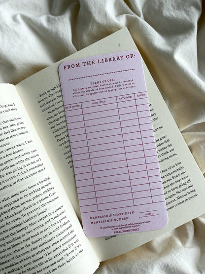 Reading Tracker | Vintage Library Card | Reading Record Log