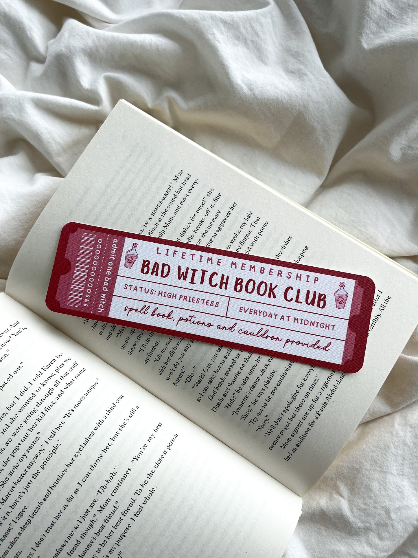 Bad Witch Book Club Bookmark Ticket