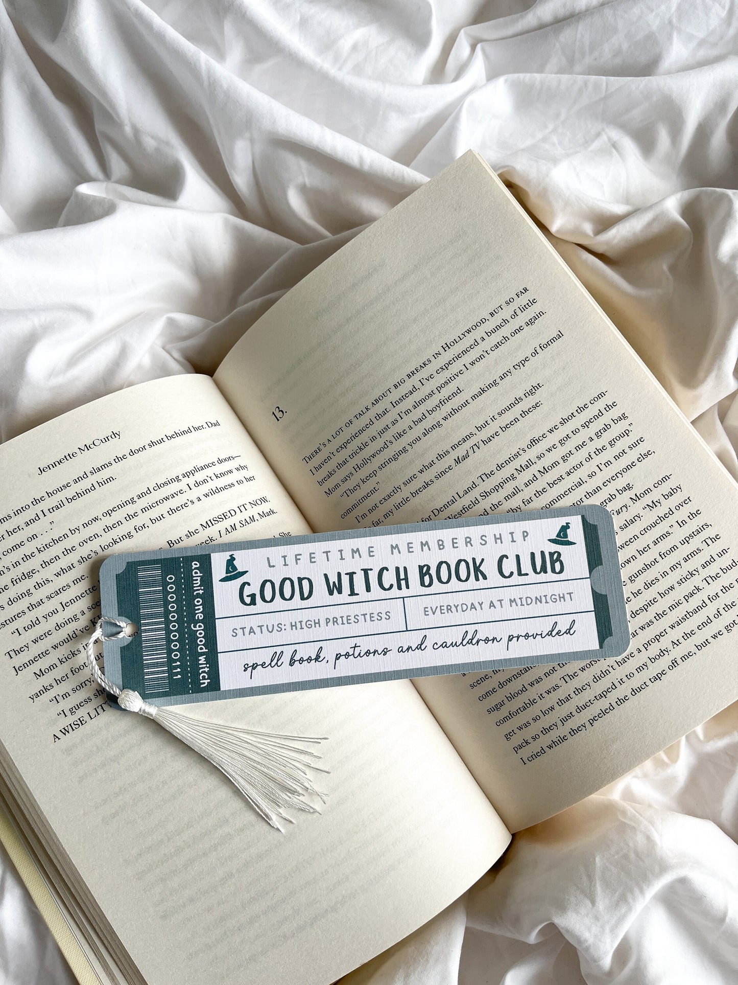 Good Witch Book Club Bookmark Ticket