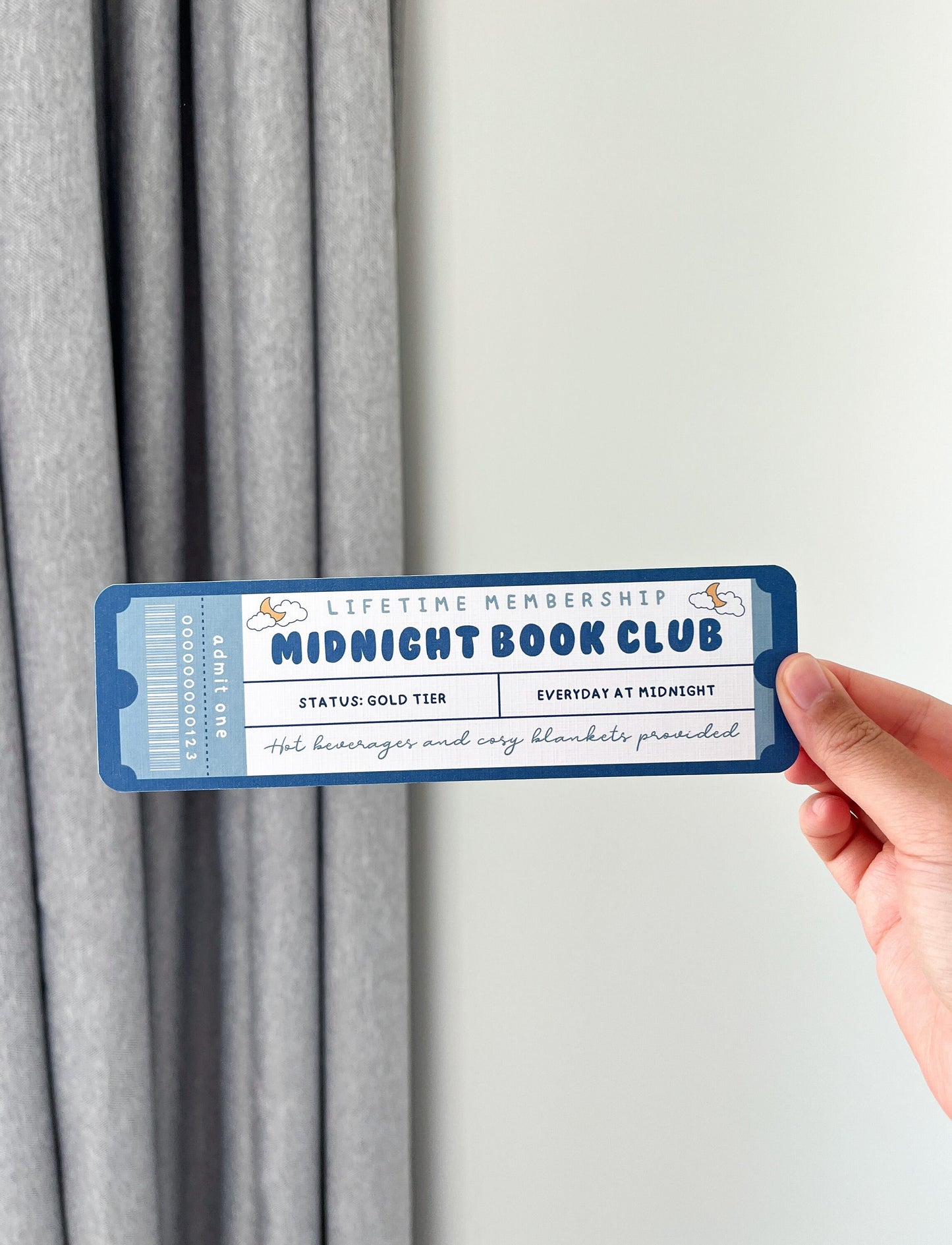 Midnight Book Club Bookmark Ticket